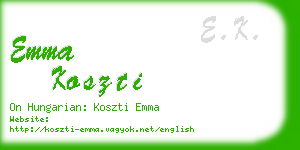 emma koszti business card